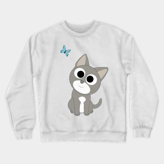 Cute kitten Crewneck Sweatshirt by TanyaHoma